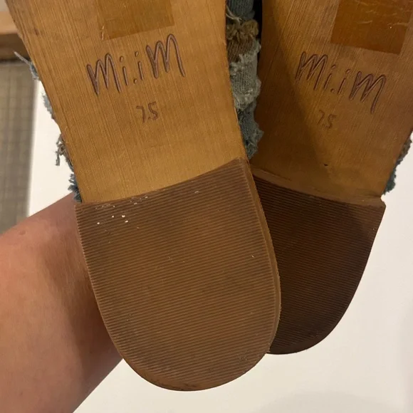 Mi.iM Tan Women’s 7.5 Slip-On Mules Made w Leather - Picture 7 of 7